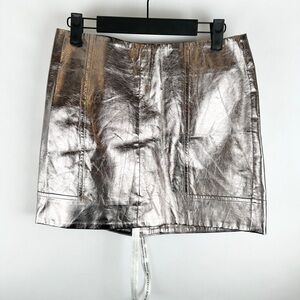 NWT Silver Metallic Mini Skirt | US Size Medium